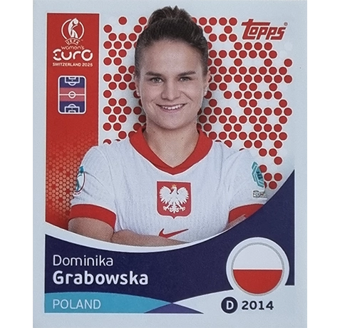 Topps UEFA Women EURO 2025 Sticker | Nr 201 Dominika Grabowska