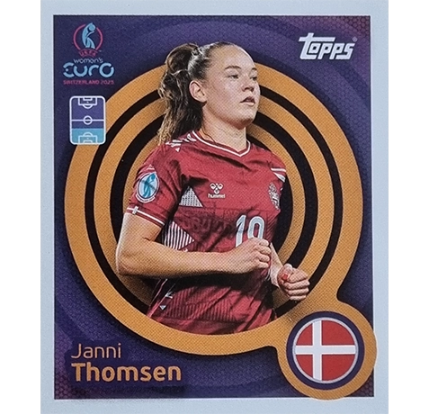 Topps UEFA Women EURO 2025 Sticker | Nr 205 Janni Thomsen