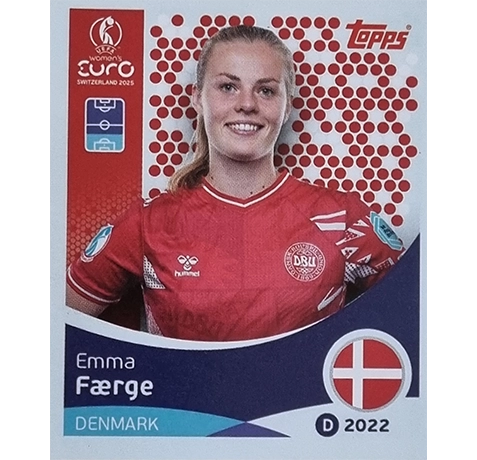 Topps UEFA Women EURO 2025 Sticker | Nr 211 Emma Faerge