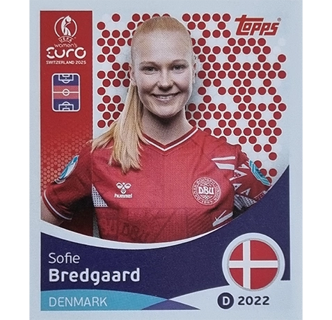 Topps UEFA Women EURO 2025 Sticker | Nr 214 Sofie Bredgaard