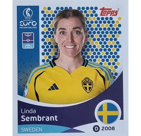 Topps UEFA Women EURO 2025 Sticker | Nr 225 Linda Sembrant