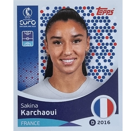 Topps UEFA Women EURO 2025 Sticker | Nr 241 Sakina Karchaoui