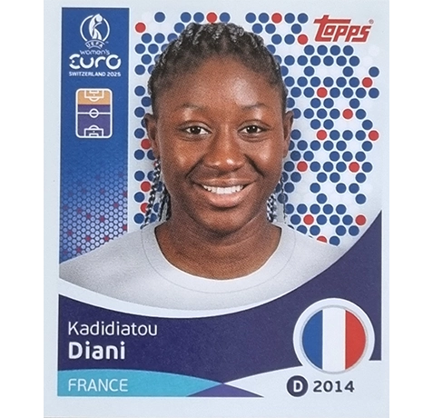 Topps UEFA Women EURO 2025 Sticker | Nr 252 Kadidiatou Diani