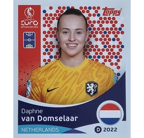 Topps UEFA Women EURO 2025 Sticker | Nr 287 Daphne van Domselaar