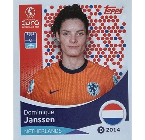 Topps UEFA Women EURO 2025 Sticker | Nr 289 Dominique Janssen