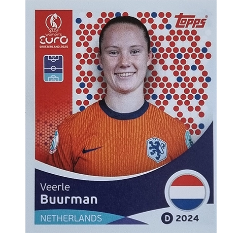 Topps UEFA Women EURO 2025 Sticker | Nr 291 Veerle Buurman