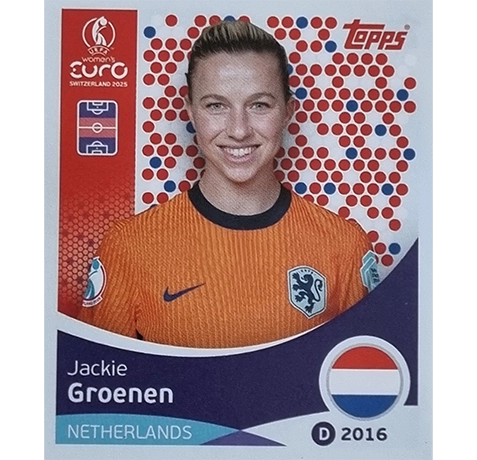 Topps UEFA Women EURO 2025 Sticker | Nr 293 Jackie Groenen