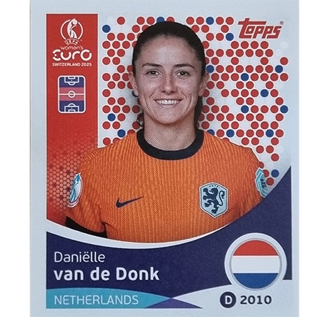 Topps UEFA Women EURO 2025 Sticker | Nr 296 Danielle van de Donk