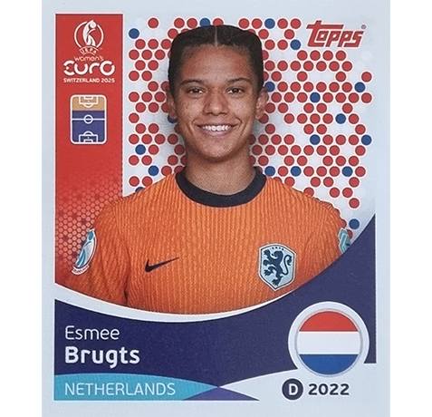 Topps UEFA Women EURO 2025 Sticker | Nr 299 Esmee Brugts