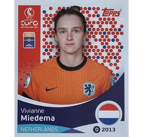 Topps UEFA Women EURO 2025 Sticker | Nr 300 Vivianne Miedema