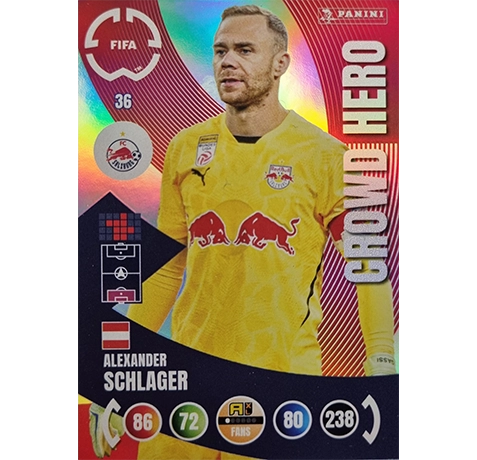 Panini FIFA Club WM Trading Cards 2025 | Nr. 036 ALEXANDER SCHLAGER | CROWD HERO