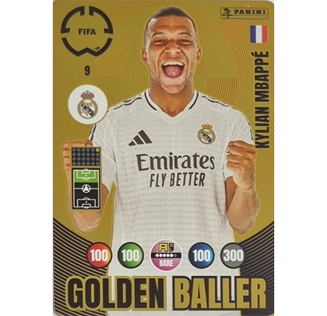 Panini FIFA Club WM Trading Cards 2025 | Nr. 009 KYLIAN MBAPPE | GOLDEN BALLER