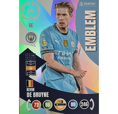 Panini FIFA Club WM Trading Cards 2025 | Nr. 091 KEVIN DE BRUYNE | EMBLEM