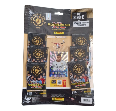 Panini FIFA Club WM Trading Cards 2025 | 1x Multipack inkl. Limited Edition Card Kylian Mbappe