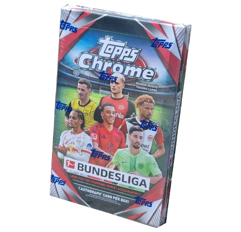 Topps Bundesliga Chrome 2024/25 Display – originalverpackt mit Autograph-Karte garantiert