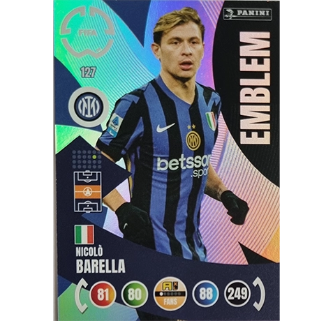 Panini FIFA Club WM Trading Cards 2025 | Nr. 127 Nicolo Barella | Emblem