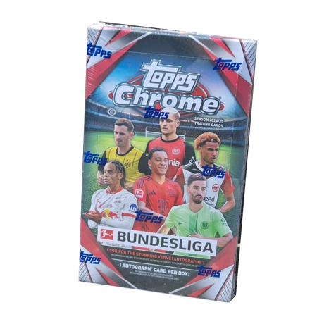 Topps Bundesliga Chrome 2024/25 Display – originalverpackt mit Autograph-Karte garantiert