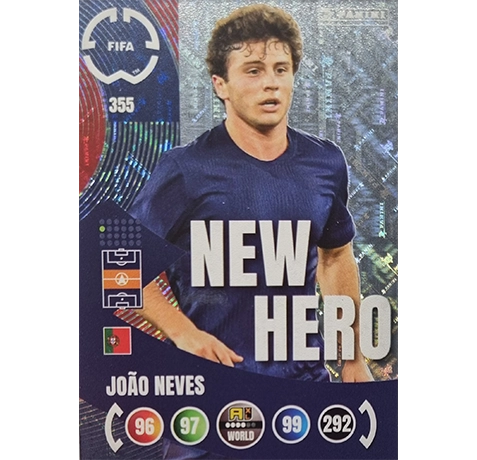 Panini FIFA Club WM Trading Cards 2025 | Nr. 355 Joao Neves | New Hero