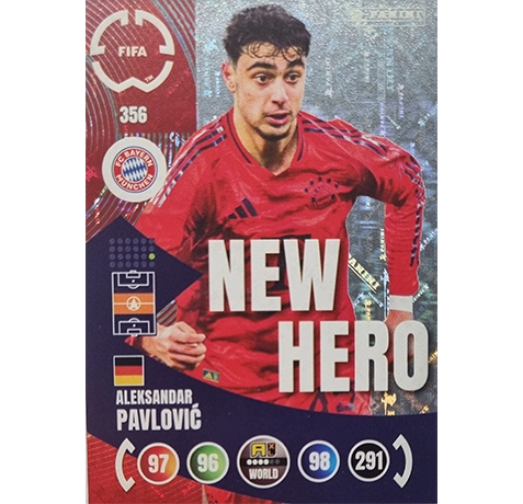 Panini FIFA Club WM Trading Cards 2025 | Nr. 356 Aleksandar Pavlovic| New Hero