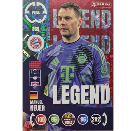 Panini FIFA Club WM Trading Cards 2025 | Nr. 365 Manuel Neuer | Legend
