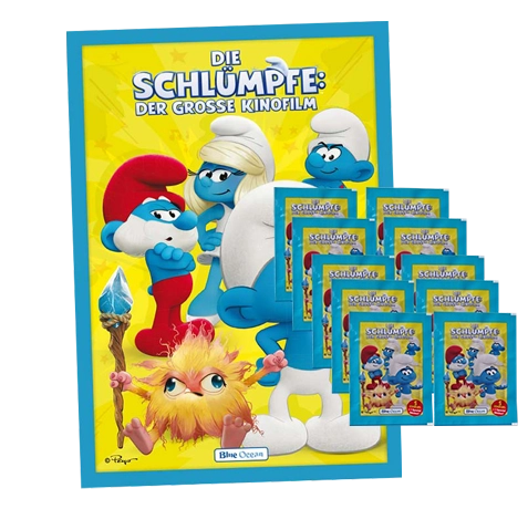 Die Schlümpfe Sticker 2025 – Album + 10er Pack