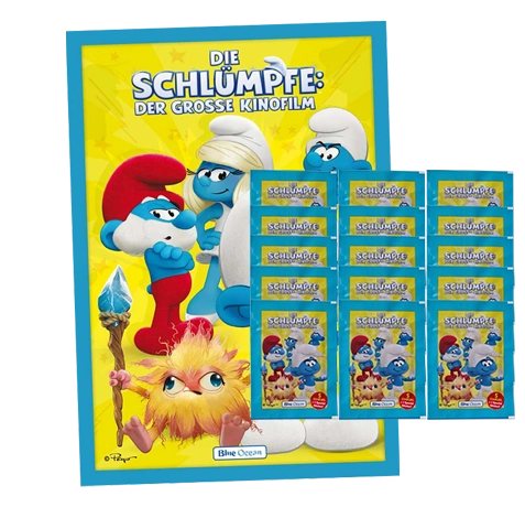 Die Schlümpfe Sticker 2025 – Album + 15er Pack