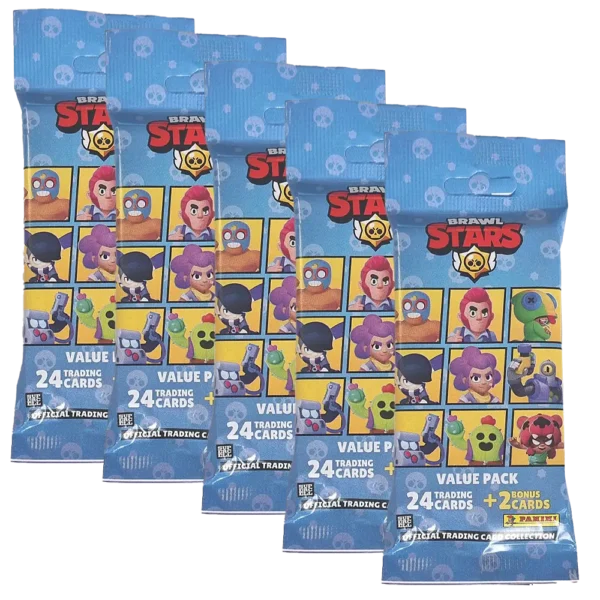 Panini Brawl Stars Trading Cards 2025 – 5 Fat Pack Booster