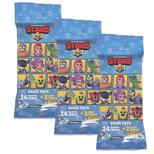 Panini Brawl Stars Trading Cards 2025 – 3 Fat Pack Booster