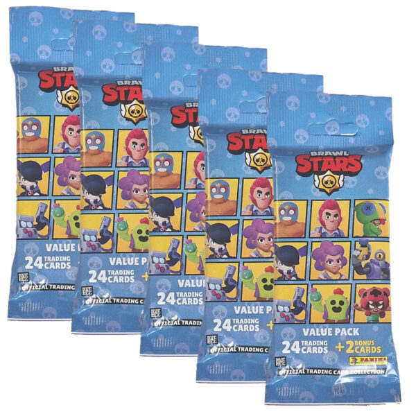 Panini Brawl Stars Trading Cards 2025 – 5 Fat Pack Booster
