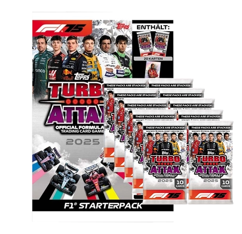 Topps Turbo Attax 2025 Bundle – Starter Pack + 10 Booster