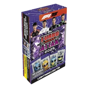 Topps Turbo Attax 2025 Mega Tin – Lightning Lids (lila)