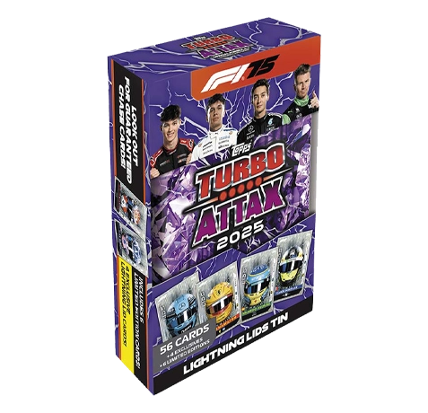 Topps Turbo Attax 2025 Mega Tin – Lightning Lids (lila)