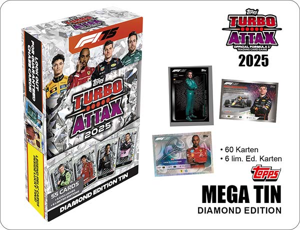 Topps Turbo Attax 2025 Mega Tin – Diamond Edition