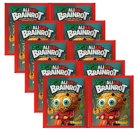 Panini Skifidol Italian Brainrot Sticker 2025 – 10 Tüten | 50 Sticker Sammelspaß