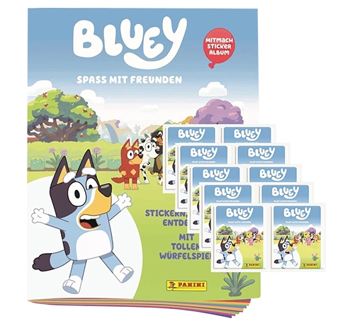 Panini Bluey Sticker Album + 10 Tüten – Sammel-Bundle 2025