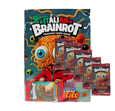 Panini Skifidol Italian Brainrot Trading Cards Bundle | Starterpack + 5 Booster (2025)