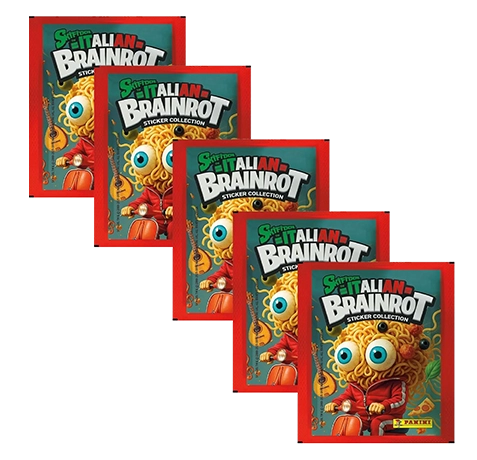 Panini Skifidol Italian Brainrot Sticker 2025 – 5 Tüten mit 25 Stickern