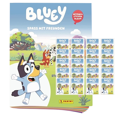 Panini Bluey Sticker Album + 20 Tüten – Sammel-Bundle 2025