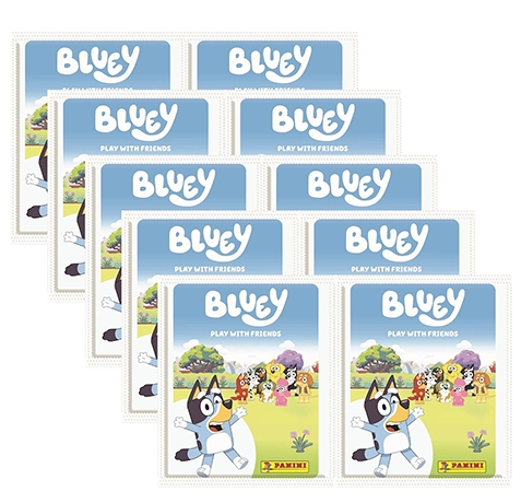 Panini Bluey Sticker 10 Tüten – Bundle 2025 mit 50 Stickern