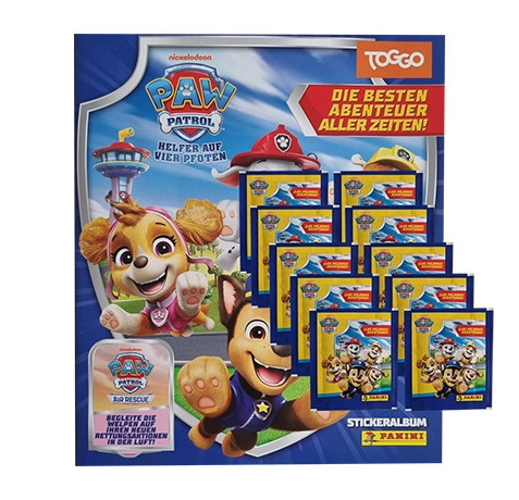 Panini Paw Patrol Sticker Serie 11 Air Rescue – Stickeralbum + 10× Stickertüten