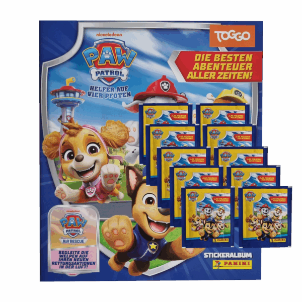 Panini Paw Patrol Sticker Serie 11 Air Rescue – Stickeralbum + 10× Stickertüten
