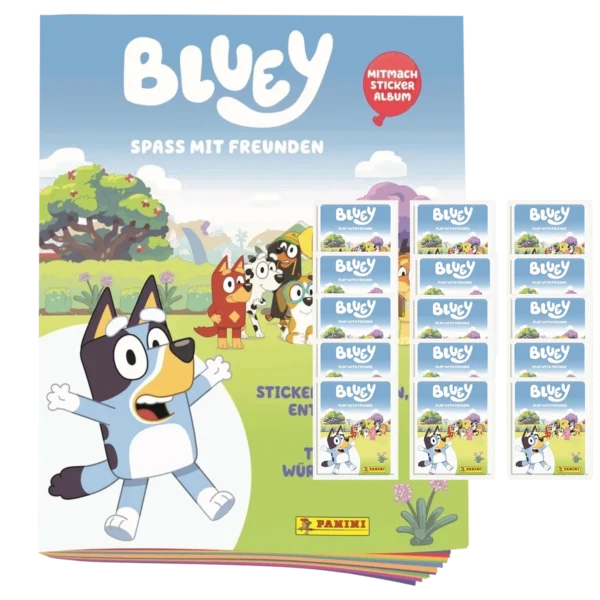 Panini Bluey Sticker Album + 15 Tüten – Sammel-Bundle 2025