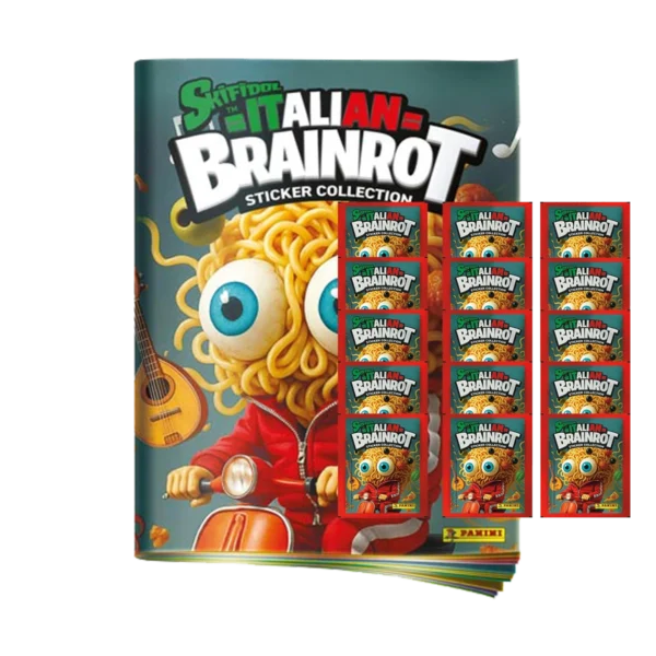 Panini Skifidol Italian Brainrot Sticker | 1x Stickeralbum + 15x Stickertüten