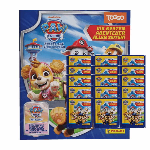 Panini Paw Patrol Sticker Serie 11 Air Rescue – Stickeralbum + 15x Stickertüten