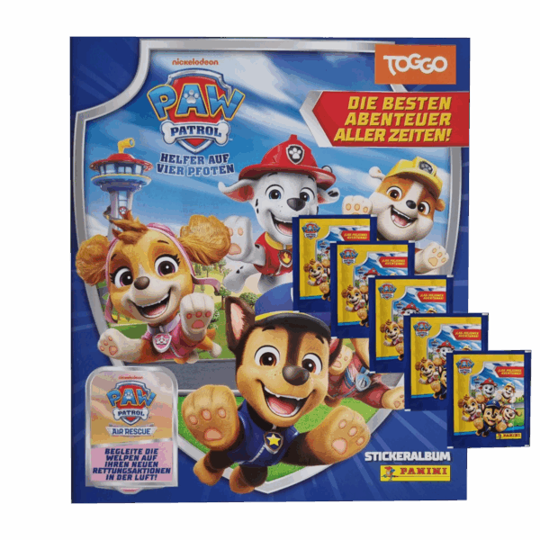 Panini Paw Patrol Sticker Serie 11 Air Rescue – Stickeralbum + 5× Stickertüten