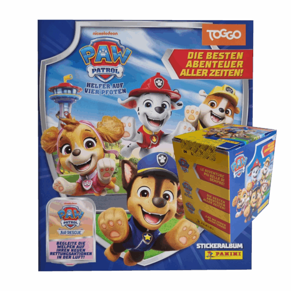Panini Paw Patrol Sticker Serie 11 Air Rescue: Stickeralbum + 1× Display (36 Tüten)
