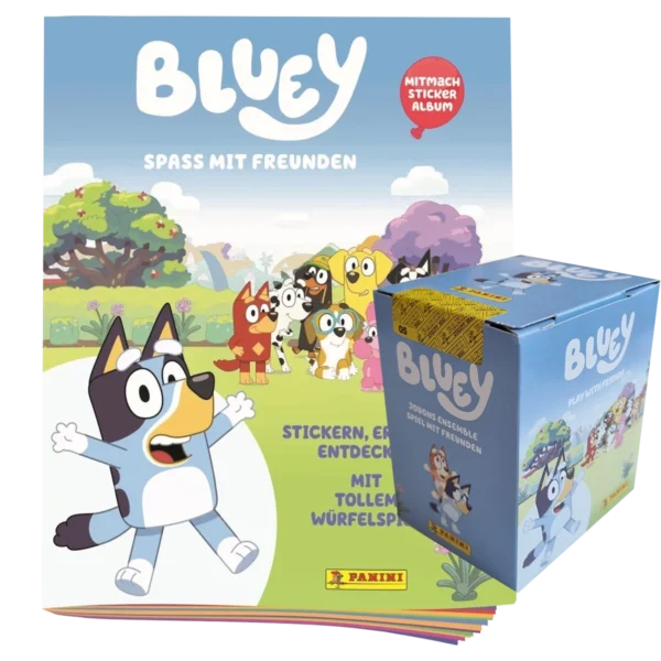 Panini Bluey Sticker Album + Display 2025 – Bundle mit Album & 36er Display