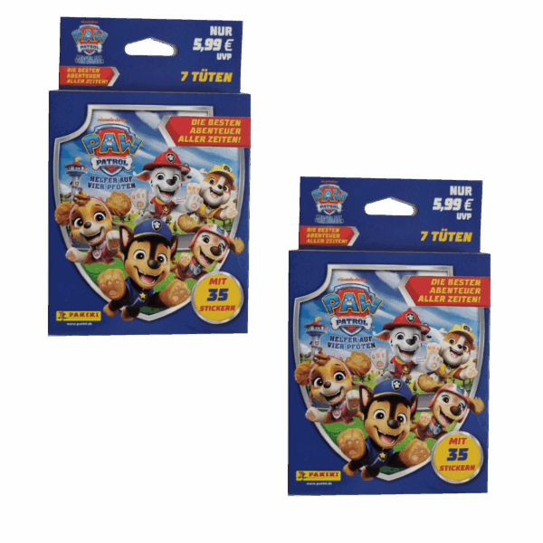 Panini Paw Patrol Sticker Blister – Air Rescue - 2×Blister (14 Stickertüten)