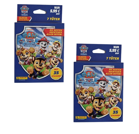 Panini Paw Patrol Sticker Blister – Air Rescue - 2×Blister (14 Stickertüten)