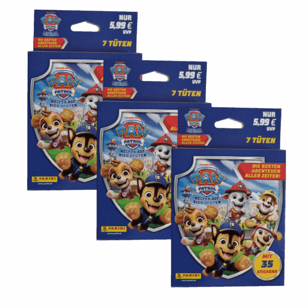 Panini Paw Patrol Sticker Blister – Air Rescue – 3×Blister (21 Stickertüten)